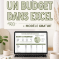 Capture d'écran d'un budget Excel bien organisé