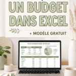 Capture d'écran d'un budget Excel bien organisé