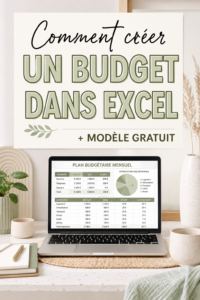 Capture d'écran d'un budget Excel bien organisé