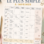 Modèle de budget hebdomadaire simple et pratique avec des sections pour les dépenses et les revenus