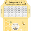 Image d'une enveloppe abeille symbolisant un défi d'épargne