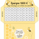 Image d'une enveloppe abeille symbolisant un défi d'épargne