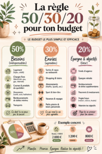 Une femme examinant son budget en utilisant la méthode 50/30/20.