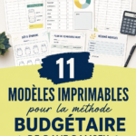 Outils imprimables pour la gestion budgétaire sur une table