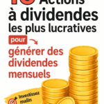 Un graphique illustrant les actions à dividendes mensuels et leur rendement attendu.