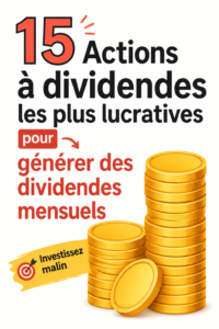 Un graphique illustrant les actions à dividendes mensuels et leur rendement attendu.