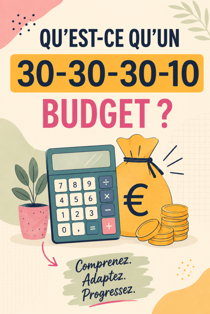 Illustration de la méthode de budget 30-30-30-10 pour une gestion financière efficace