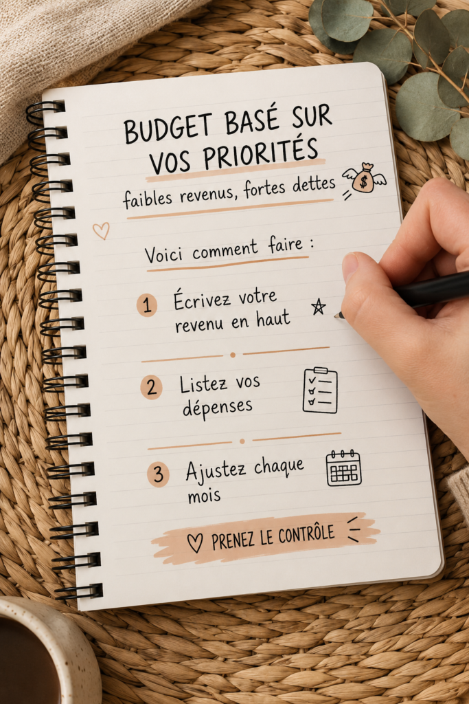 Femme utilisant un ordinateur pour établir un budget personnel.