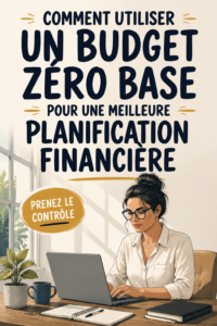 Femme souriante examinant son budget zéro sur un ordinateur portable