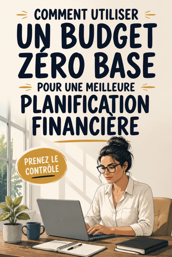 Femme souriante examinant son budget zéro sur un ordinateur portable