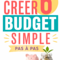Femme préparant son budget avec un carnet et un ordinateur portable