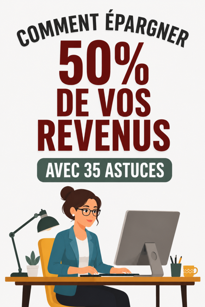 Femme souriante tenant un carnet de budget, prête à économiser de l'argent.