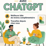 Une femme utilisant ChatGPT sur son ordinateur pour gagner de l'argent depuis chez elle.