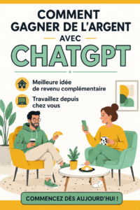 Une femme utilisant ChatGPT sur son ordinateur pour gagner de l'argent depuis chez elle.