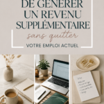 Femme souriante travaillant sur un projet pour gagner un revenu supplémentaire