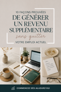 Femme souriante travaillant sur un projet pour gagner un revenu supplémentaire