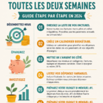 Femme souriante consultant un plan budgétaire logiciel sur son ordinateur