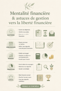 Femme utilisant une application de gestion de finances sur son téléphone.