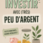 Femme souriante regardant des graphiques d'investissement sur un ordinateur avec un petit budget.