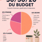Femme souriante calculant son budget selon la méthode 50/30/20