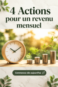 Illustration de personnes examinant leurs investissements pour un revenu mensuel stable.