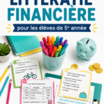 Un enfant jouant à un jeu éducatif sur la finance.
