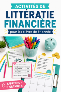 Un enfant jouant à un jeu éducatif sur la finance.