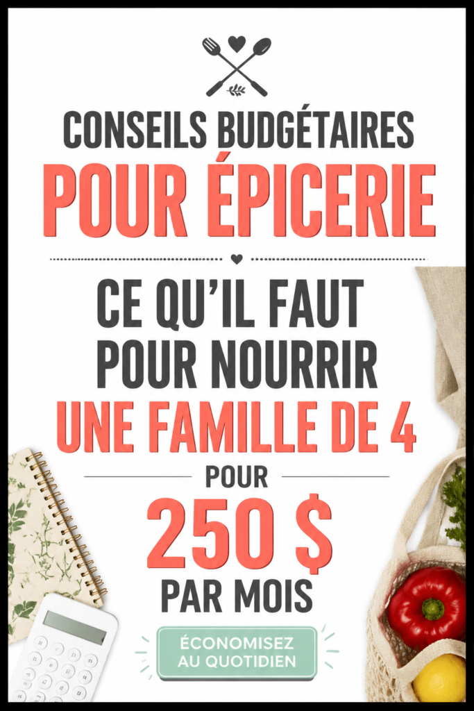 Conseils pratiques pour gérer un budget d'épicerie familial efficace.