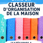Classeur de gestion familiale ouvert sur une table avec documents organisés