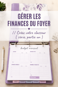 Classeur ouvert sur une table avec des feuilles budgétaires pour la gestion financière familiale.