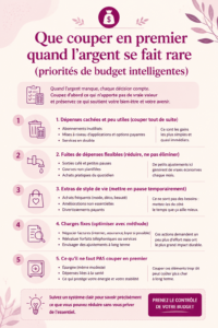Femme tenant une calculatrice et un document de budget.