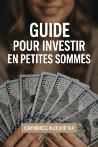 Une femme consultant des applications de micro-investissement sur son smartphone, entourée de graphiques financiers.