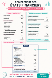 Une femme d'affaires examine des états financiers avec concentration, symbole d'une gestion efficace de PME.