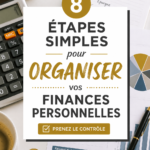 Femme souriante consultant son budget et ses finances personnelles