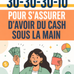 Image d'une femme gérant son budget avec la méthode 30-30-30-10