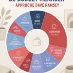 Illustration montrant un budget familial réussi inspiré par Dave Ramsey
