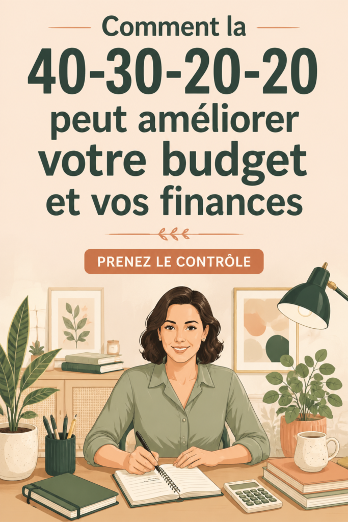Femme souriante travaillant sur son budget familial.
