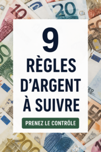 Illustration de conseils financiers avec des billets d'argent et un carnet de budget.