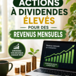 Illustration de graphes financiers montrant des actions à dividendes