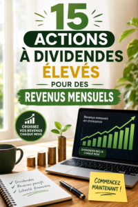 Illustration de graphes financiers montrant des actions à dividendes