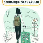 Femme explorant des activités gratuites pendant une année sabbatique.