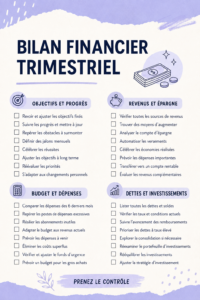 Finance familiale : bilan trimestriel de budget