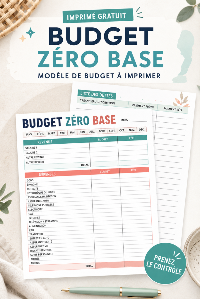 Modèle de budget basé sur zéro pour une gestion efficace des finances familiales