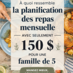 Une famille heureuse préparant un repas ensemble avec un budget serré