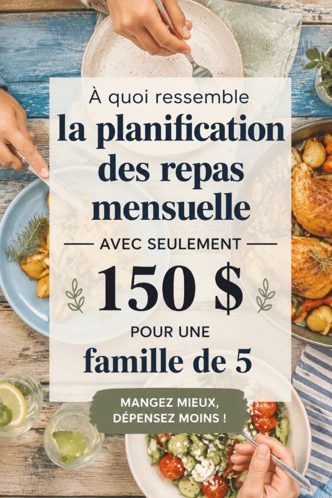 Une famille heureuse préparant un repas ensemble avec un budget serré
