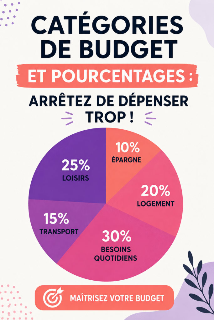 Illustration représentant des graphiques de budget familial.