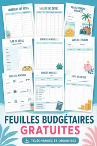 Un modèle de feuille de budget à imprimer sur un bureau