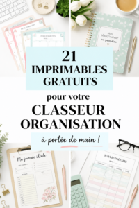 Imprimables gratuits pour mieux s'organiser dans sa vie quotidienne