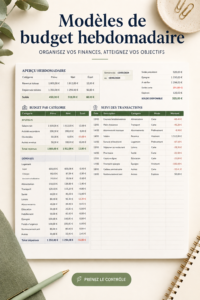 modèle de budget hebdomadaire simple pour une gestion financière efficace