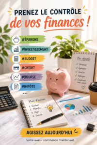 Une femme calculant son budget familial avec des outils d'épargne.